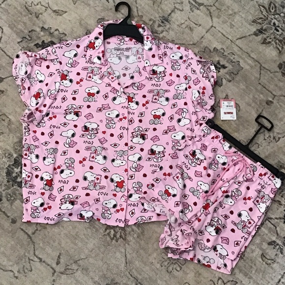 Peanuts Other - Snoopy Pink Character Pajamas